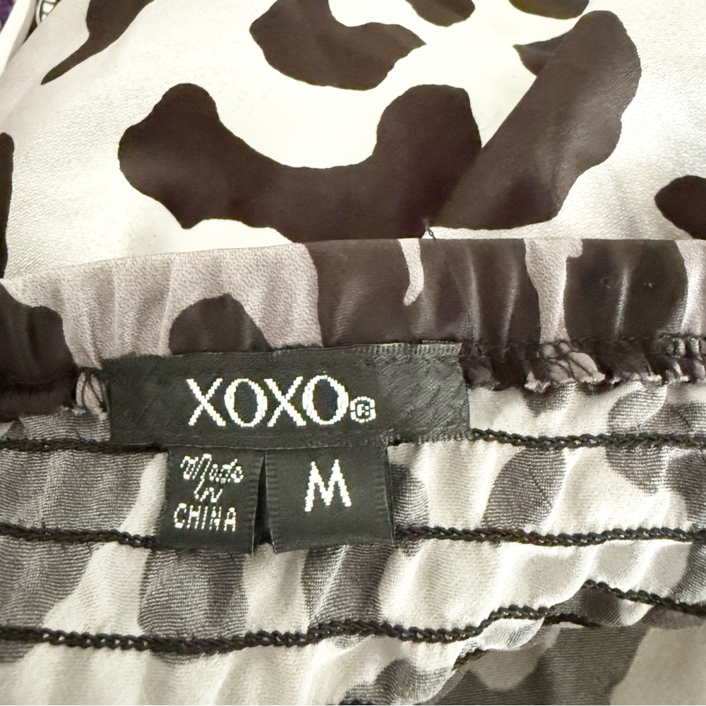 NEW Deadstock Y2K XOXO Satin Handkerchief Hem Leopard Halter Top Size Medium (M) - Picture 6 of 9